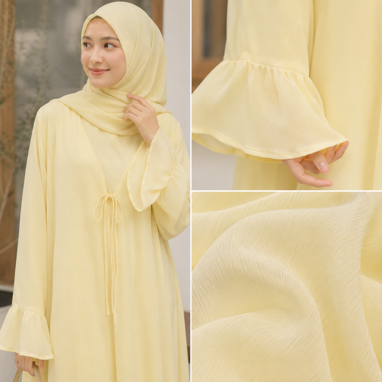 AMMO Dress Butter Yellow - Gambar 3