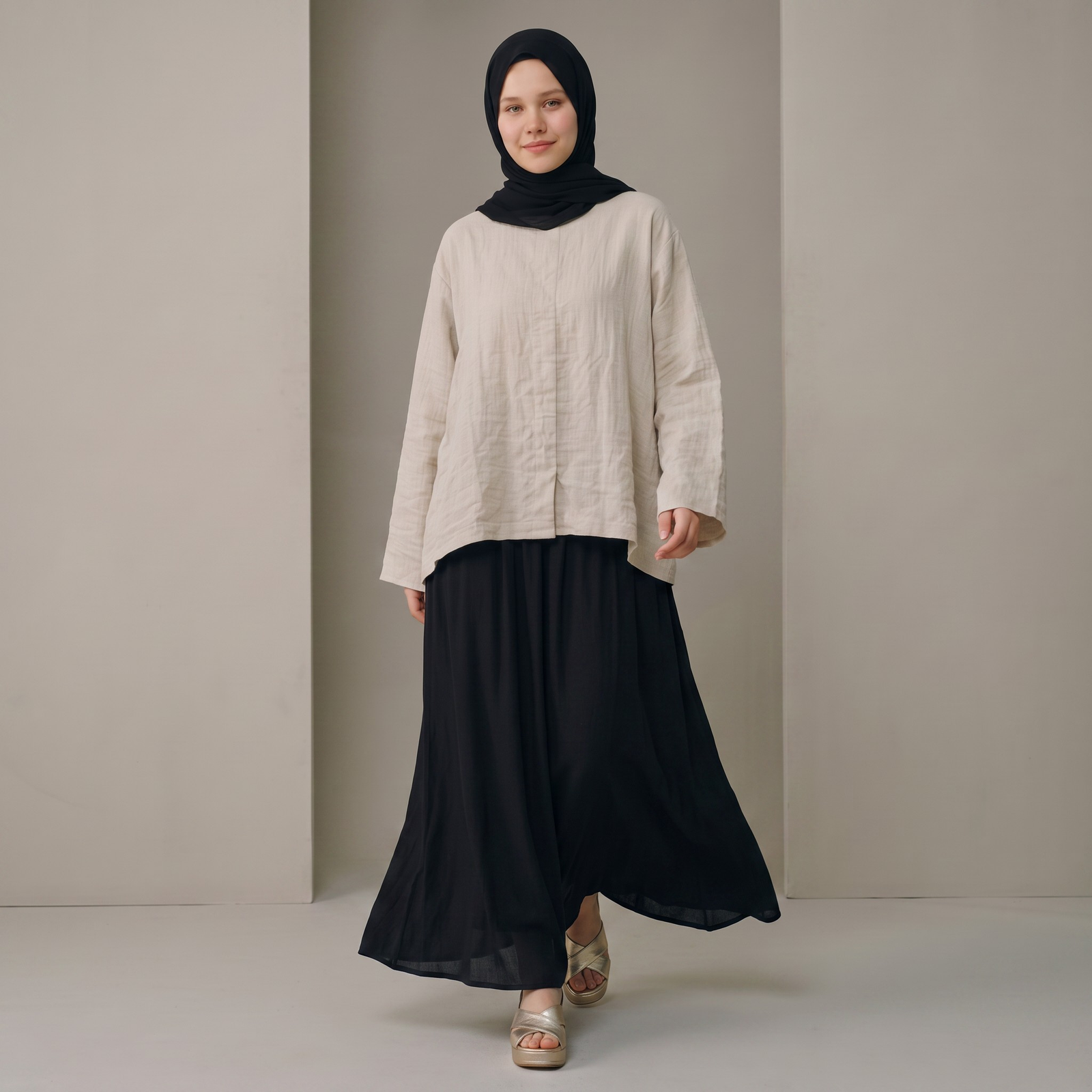 KALEA Skirt – Double Layer Flowy - Gambar 3