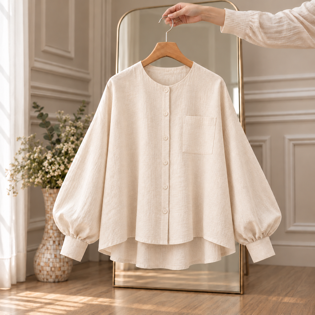 BIANCA Linen Shirt – Kemeja Wanita Linen Rami Premium - Gambar 2