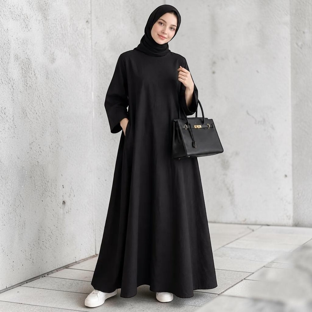 ELORA dress linen - Gambar 3